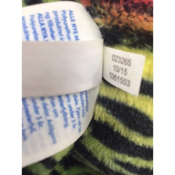 Build A Bear Rainbow Stripe Purple Pink Zebra Soft 17" Plush Toy Bear BABW - Picture 10 of 12